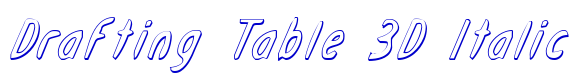 Drafting Table 3D Italic шрифт